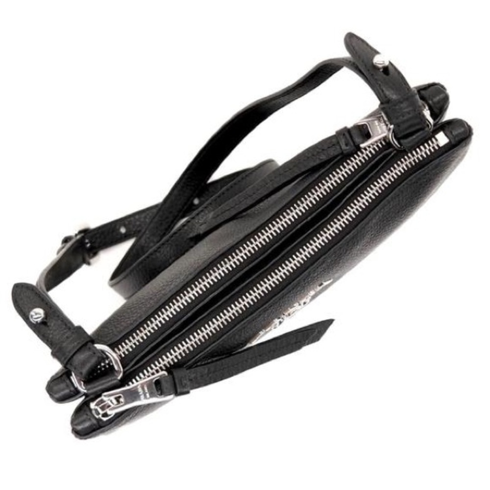 Prada♥️NEW♥️double zip Cossbody black /silver - Picture 4 of 8